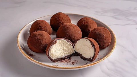 Whipped cream truffles